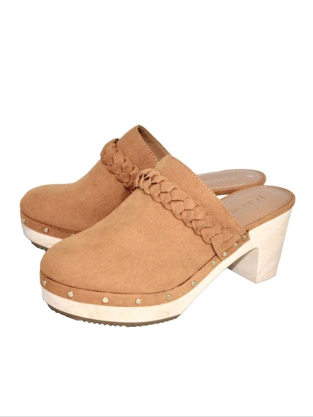 New J.Crew Sueded Platform Clog Braided Strap - Picture 2 of 13